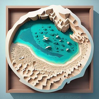 3D model Eydhafushi   Baa Atoll in the Maldives (STL)